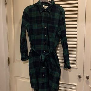 Style & Co. Plaid Flannel Shirt Dress